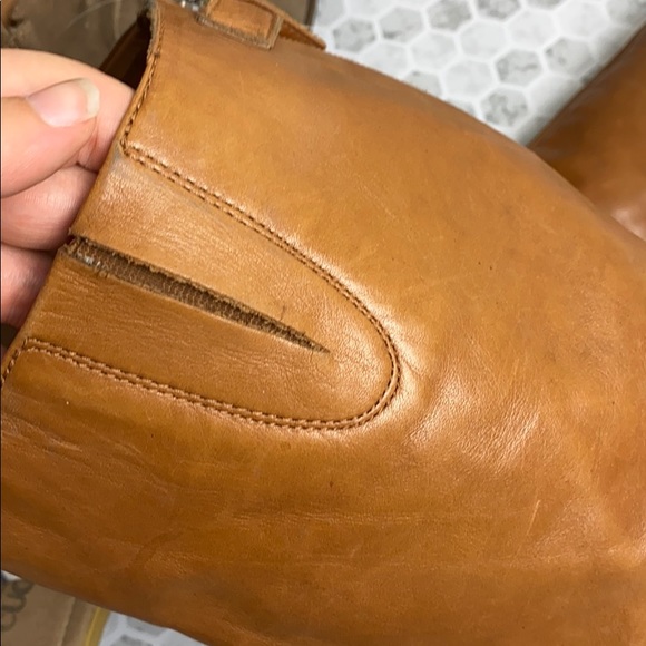 Sam Edelman Tan Leather Boots ZIP Up Size 9 - Picture 8 of 9